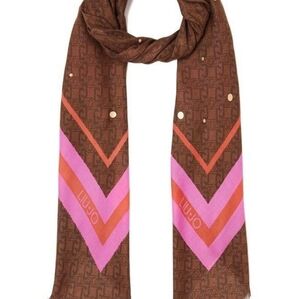 Authentic Liu Jo Milano Monogram Silk-Blend Foulard - NWT